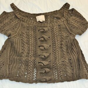Banana Republic Chocolate Off-Shoulder Sweater